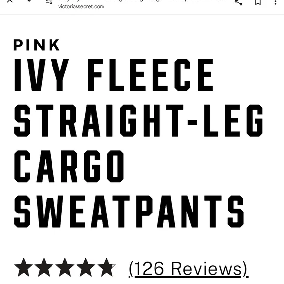 VS Pink Cargo Sweatpants - Picture 2 of 4